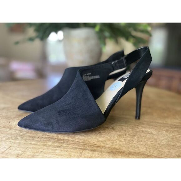 NWOT Jones New York Signature Collection Black Suede Heels Chloe Size 9M - Picture 3 of 9